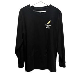 Victoria’s Secret PINK Women’s Oversized T Shirt Long Sleeves Peppers Medium